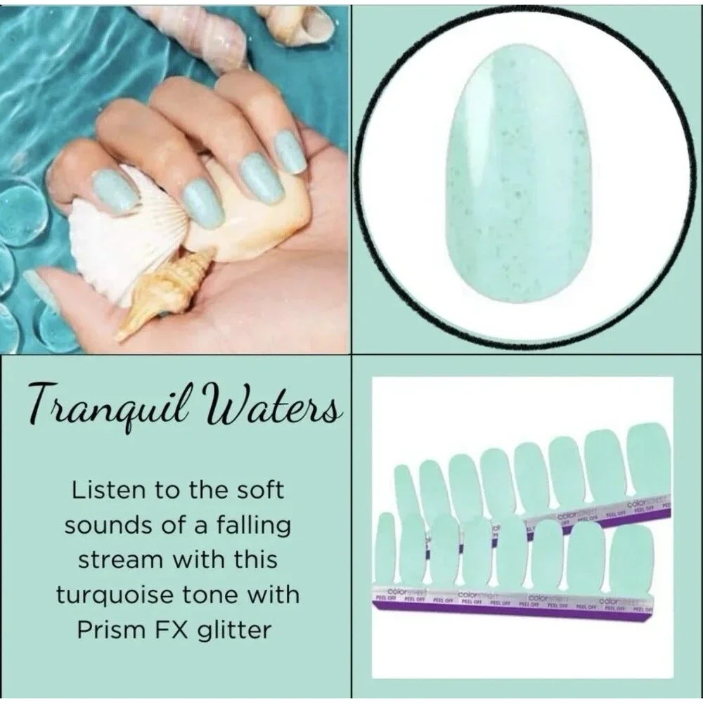 RETIRED NEW Set Of Tranquil Waters Color Street Nail strips